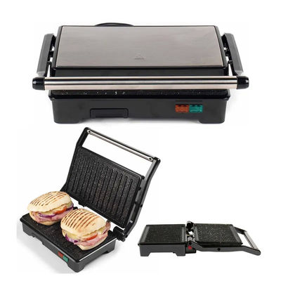 パニニ プレス サンドイッチ メーカー 粘りのない表面 ダブルヒーター ステンレス スチール 朝食 メーカー コンタクト グリル チーズ 卵 ベーコン ステーキ
