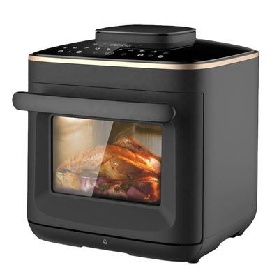 タッチスクリーン 商用電気式深揚げ器 家用 9L 12L 蒸気 無油調理 双気揚げ器 オーブン