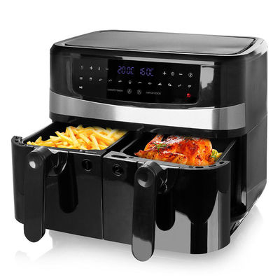 ダブルバスケット 無油 スマート ダブルエアフライヤー 9L デジタル 2400W