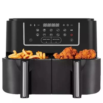 ダブルバスケット 無油 スマート ダブルエアフライヤー 9L デジタル 2400W