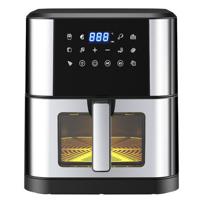 7L 窓付き ステンレス鋼 空気フライヤー オーブン LED タッチスクリーン 12 プリセット 簡単 清潔 1800w ホーム