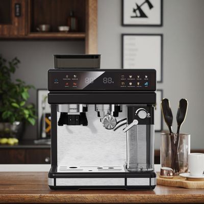 プロの電気エスプレッソコーヒーマシン 強力 15/20bar 圧力ポンプ カプチーノ ラテ 磨き機 耐久性のあるプラスチック製