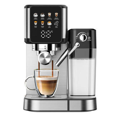 プロの電気エスプレッソコーヒーマシン 強力 15/20bar 圧力ポンプ カプチーノ ラテ 磨き機 耐久性のあるプラスチック製