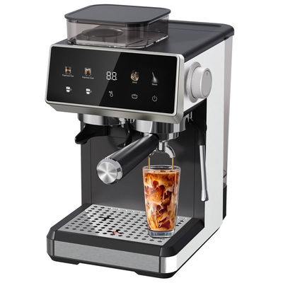 プロの電気エスプレッソコーヒーマシン 強力 15/20bar 圧力ポンプ カプチーノ ラテ 磨き機 耐久性のあるプラスチック製