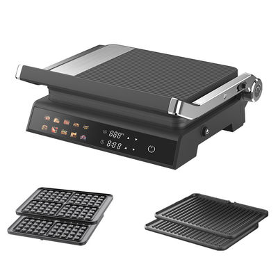 2000W 電動デジタルコンタクトグリルディスプレイ 調節可能な温度制御 ボンブ タイマー オープン 105 180 度