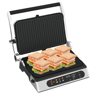 電気コンタクト BBQ 無煙グリル 家庭用炊飯器 切断可能 4/6 スライス パニニ メーカー