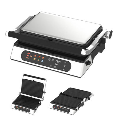 2000W 電動デジタルビッグコンタクト BBQ 無煙グリル 家庭用炊飯器 切断可能 4/6 スライス パニニ メーカー
