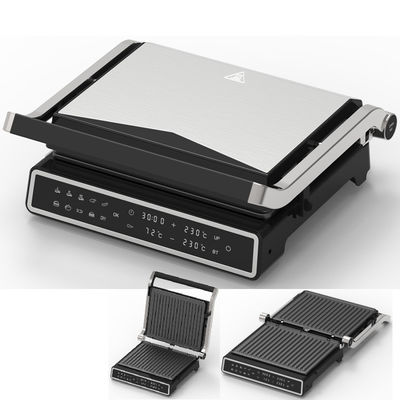 電気デジタルコンタクト BBQ 無煙グリル 家庭用炊飯器 切断可能 6スライス パニニメーカー 探査器で検出