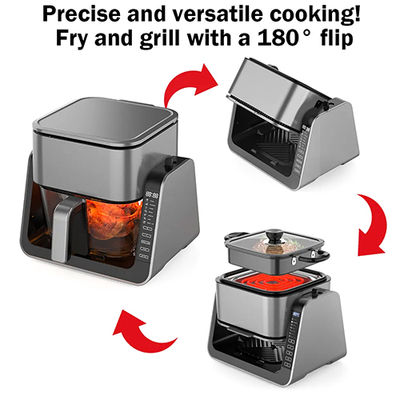 Anbolife 4L デジタルエアフライヤー、1.3L グリルパン付き 1500W