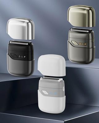 ミニポータブル電気シェーバー IPX7 防水と350mAh バッテリーで60分作業時間