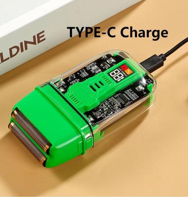 600mAhリチウムイオンバッテリー搭載プロフェッショナル電気シェーバー、1.5時間充電、IPX4防水、男性の顔と体用