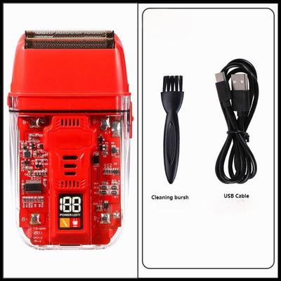 600mAhリチウムイオンバッテリー搭載プロフェッショナル電気シェーバー、1.5時間充電、IPX4防水、男性の顔と体用