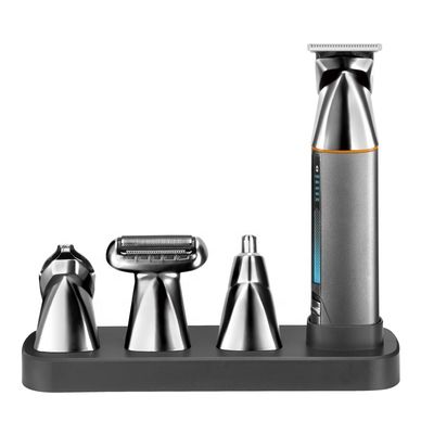 1200mAhバッテリー搭載、1年保証付き5in1多機能電動クリッパー、急速充電、全身水洗い可能なヘアトリマー