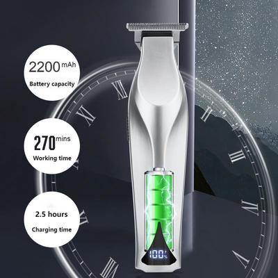 プロフェッショナルヘアクリッパー 2200mAh リチウムバッテリー LEDディスプレイとギフトボックスパッケージ