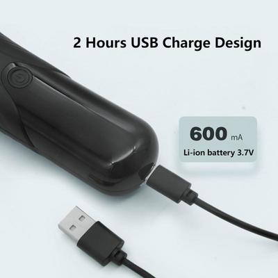 コードレスメンズボディグルーマー 600 mAh バッテリー 61 〜 90 分稼働時間とスムーズなグルーミングのための 6500 rpm モーター