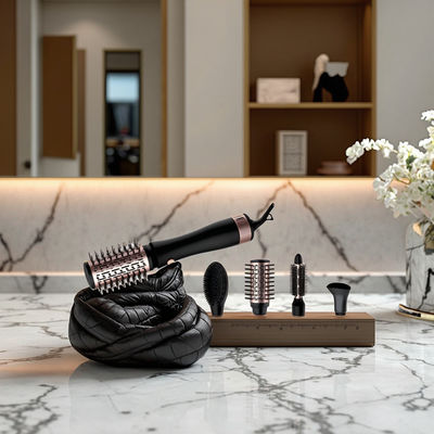 1200W パワー ヘアドライヤー 3つの温度レベルと 220~240V 電圧で簡単に髪をスタイリングするブラシ