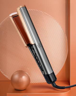 2 in 1 ウェット & ドライ ヘアストレートナー & カーラー、13段階温度設定、急速加熱