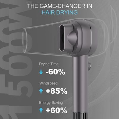 1500W 高速ヘアドライヤー 高濃度陰性イオンと恒常温度で迅速な乾燥ケアのために