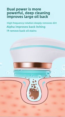 全自動充電式電動バスブラシ、ロングハンドルシリコンボディマッサージスクラバー