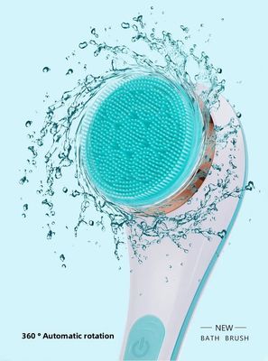 全自動充電式電動バスブラシ、ロングハンドルシリコンボディマッサージスクラバー