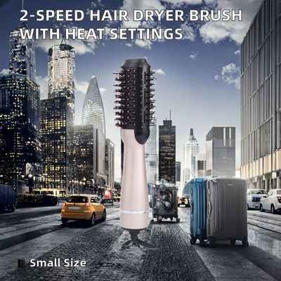 ANBOLIFE 2速/熱設定 1200W コンパクト ブラックプラスチック ヘアドライヤーブラシ ホットエアブラシ 家庭用