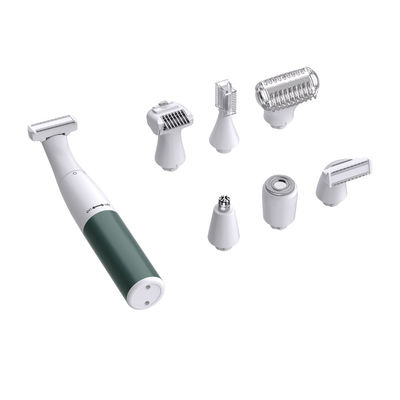 6-in-1多機能女性用シェーバー脱毛器セット、1200mAhバッテリー、ステンレス鋼ブレード、無料スペアパーツ付き