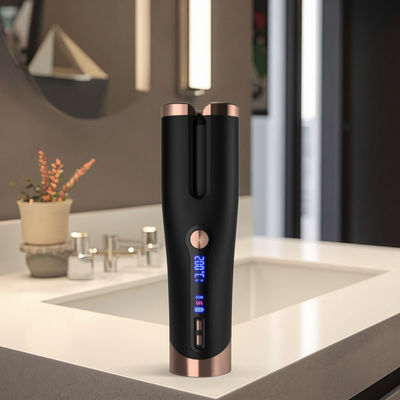 コードレスセラミック自動ヘアカーラー、4つの温度設定とすべての髪質に対応する速熱