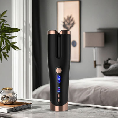 コードレスセラミック自動ヘアカーラー、4つの温度設定とすべての髪質に対応する速熱